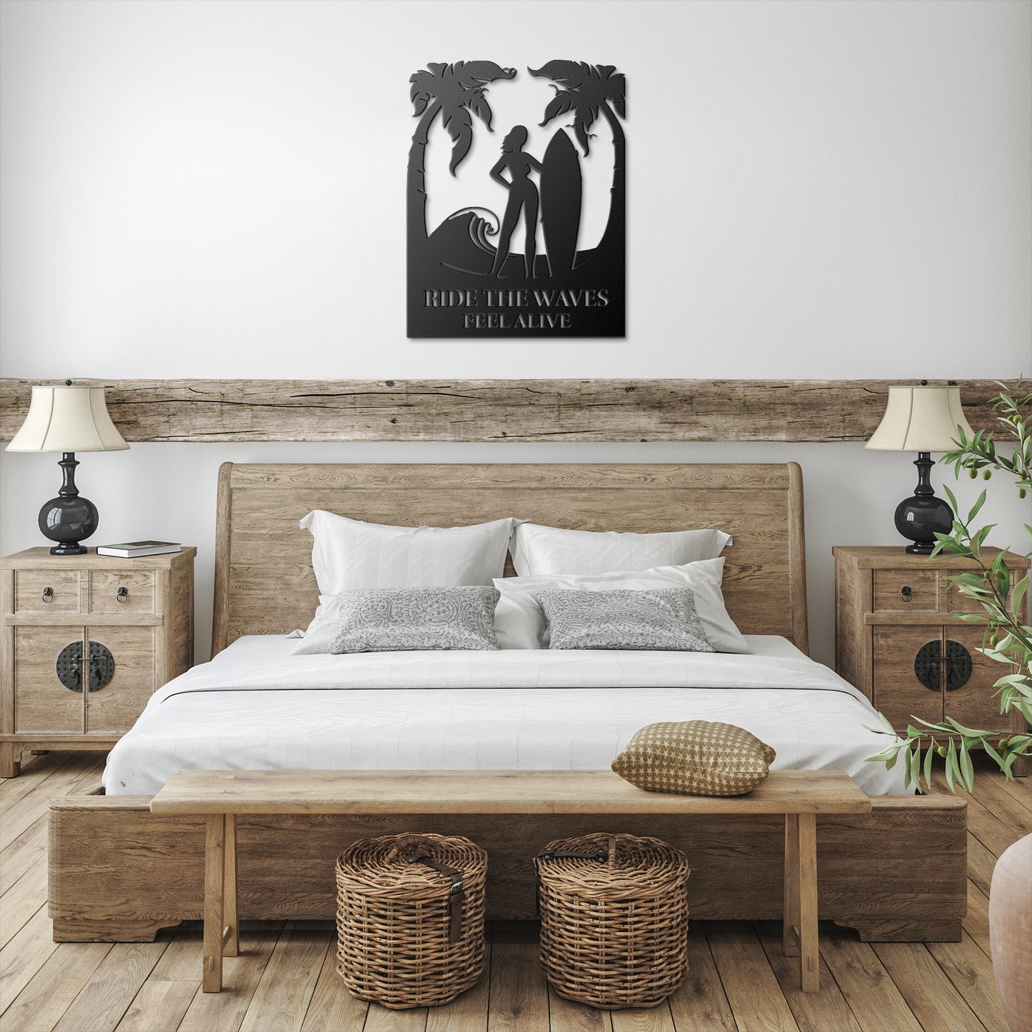 Ride_the_Waves_Feel_Alive_Metal_Wall_Art_Black_Farmhouse_Bedroom_Mockup.png