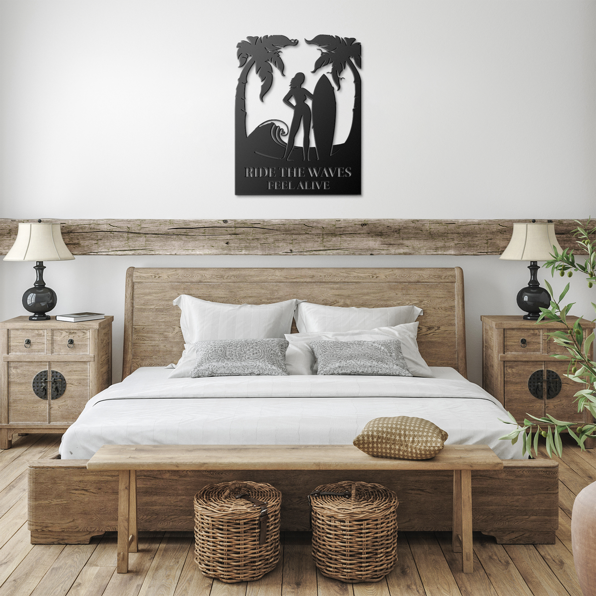 Ride_the_Waves_Feel_Alive_Metal_Wall_Art_Black_Farmhouse_Bedroom_Mockup.png