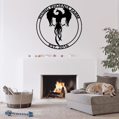 Rising Phoenix Metal Decor