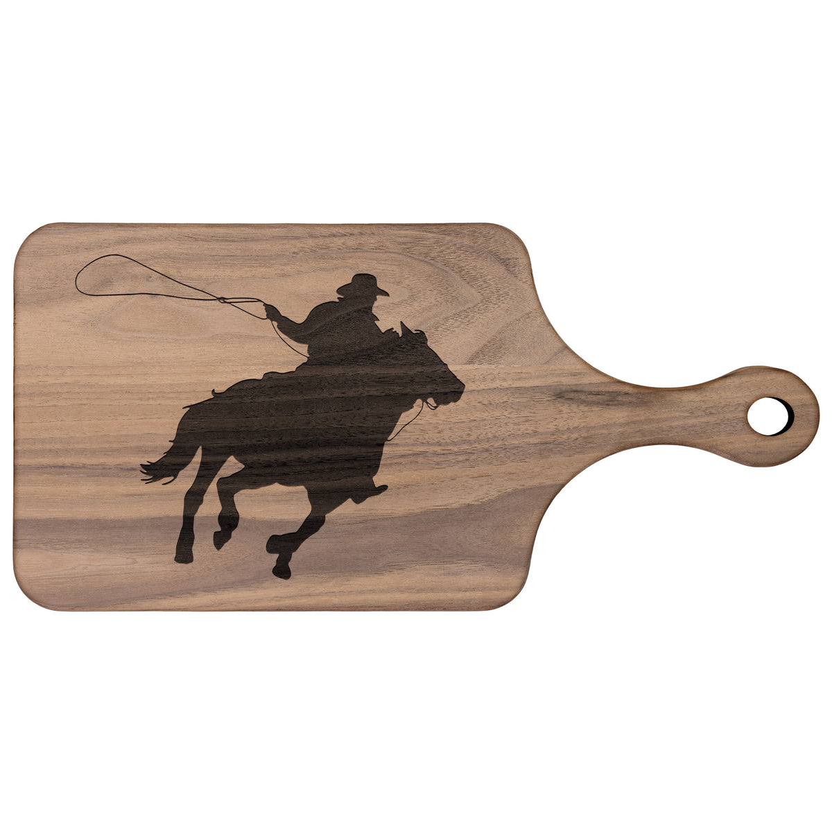 Rodeo Champion Hardwood Paddle Cutting Board - Country Proud USA