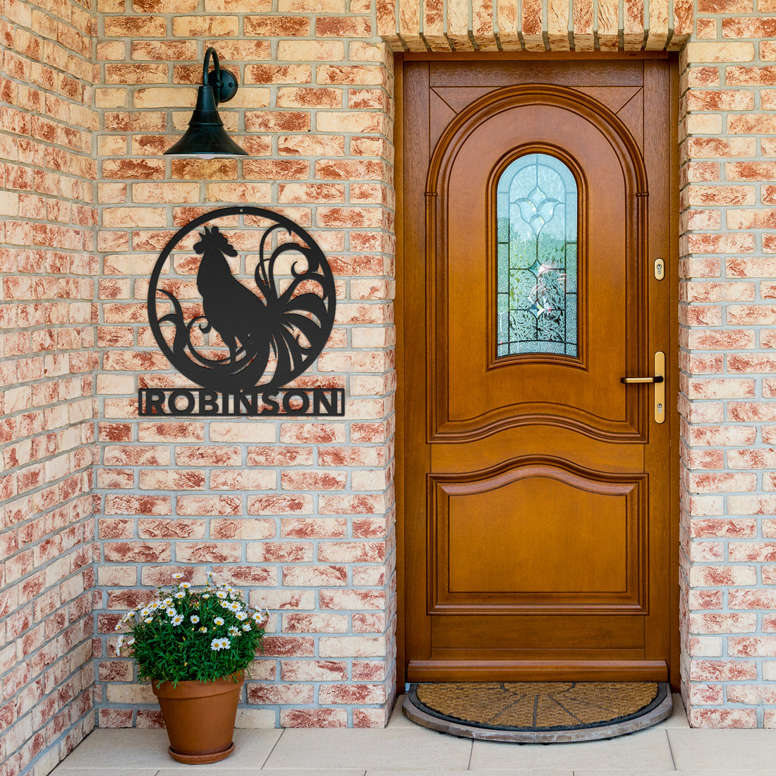 Rowdy Rooster Address Circle Address Sign