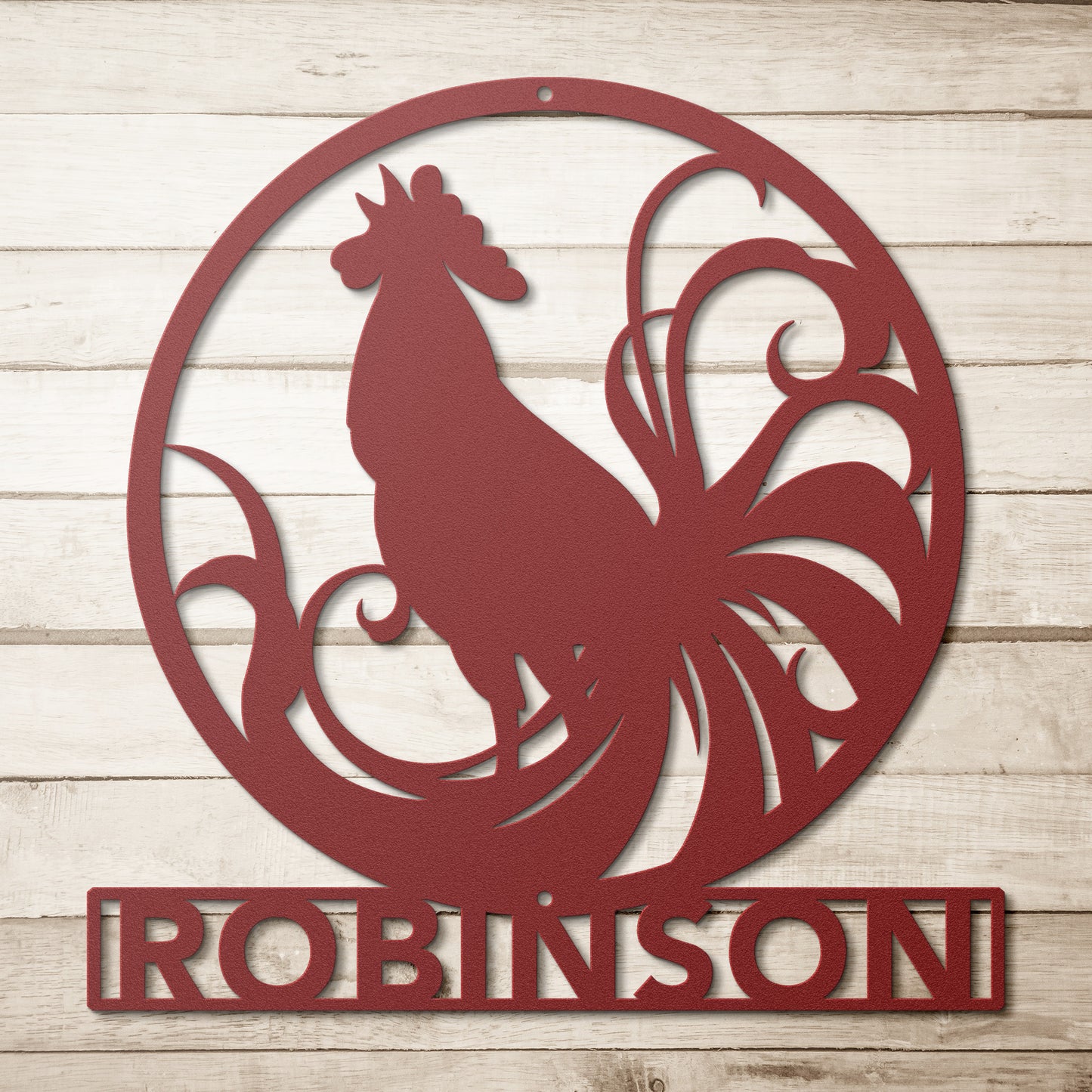 Rowdy Rooster Address Circle Address Sign