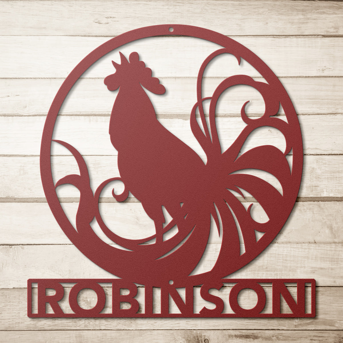 Rowdy Rooster Address Circle Address Sign