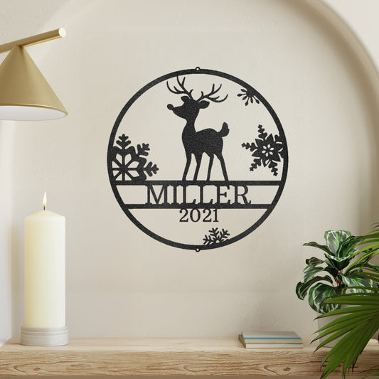 Rudolph's Monogram Metal Wall Art Custom Home Decor