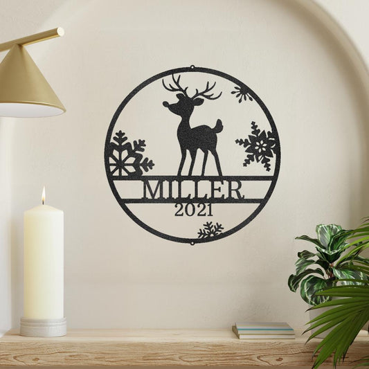 Rudolph's Monogram Metal Wall Art Custom Home Decor