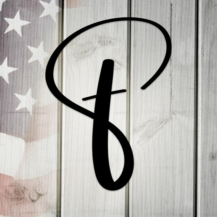 Script Letter F, Your Initial Metal Wall Art Home Decor
