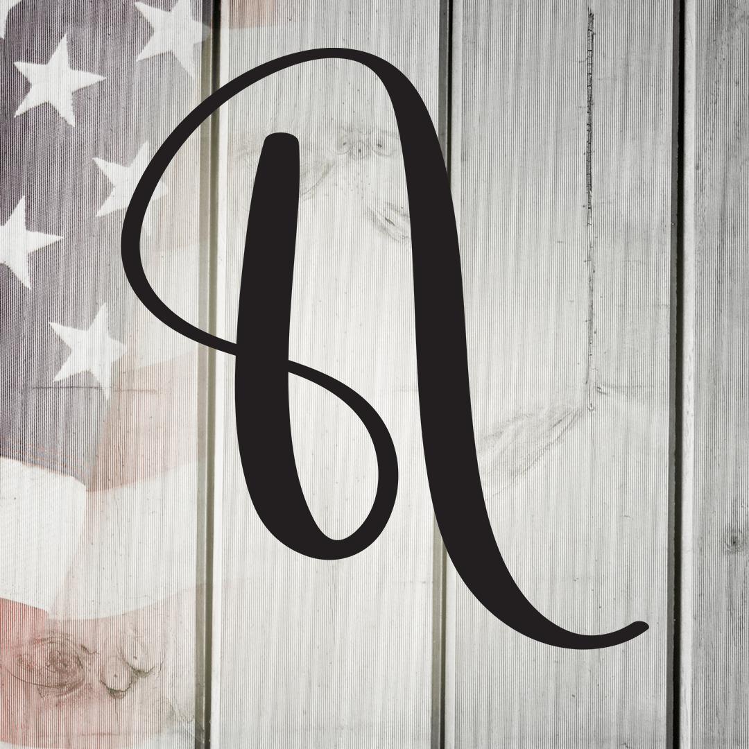 Script Letter N, Your Initial Metal Wall Art Home Decor