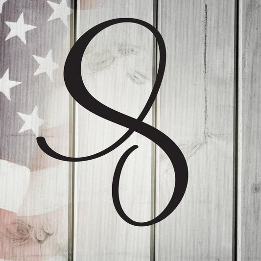 Script Letter S, Your Initial Metal Wall Art Home Decor