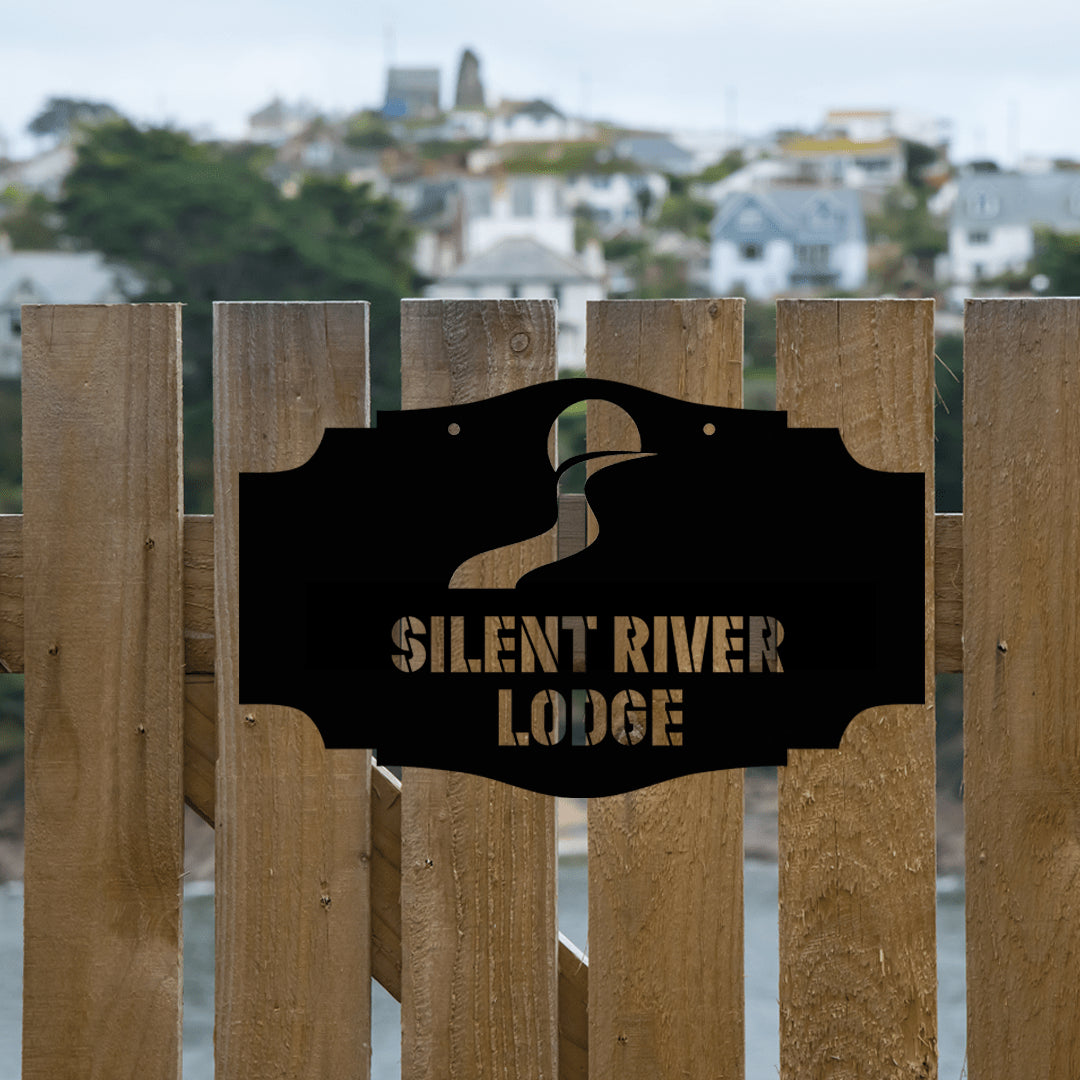 Silent River Lodge Metal Wall Art Home Decor