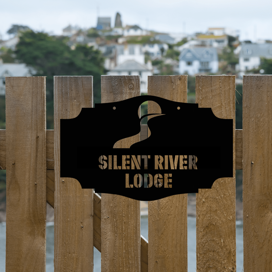 Silent River Lodge Metal Wall Art Home Decor