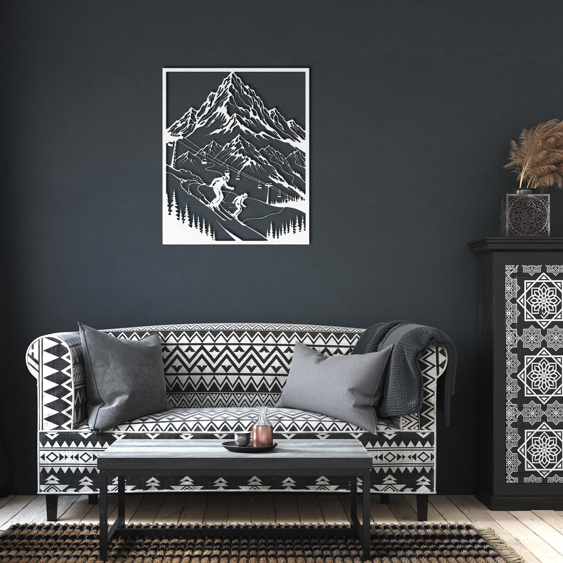 Ski_Adventure_Mountain_Scene_Metal_Wall__White_Dark_Living_Room_Mockup.png