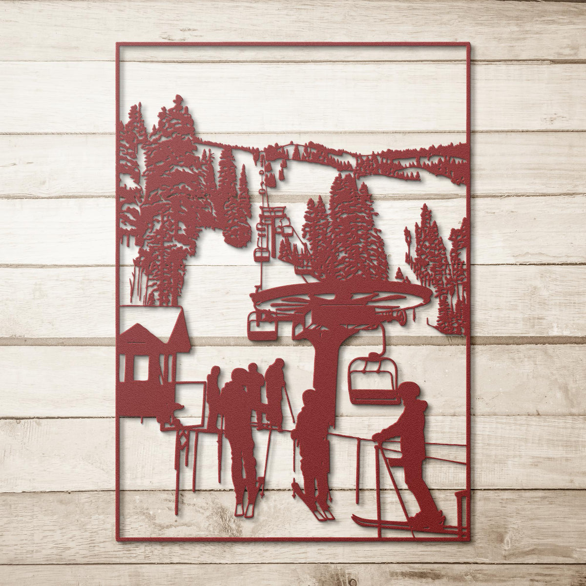 Ski_Lift_Line_Mountain_Scene_Metal_Wall__Red_Simple_Wood_BKGD_Mockup.png