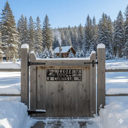 Custom Home & Cabin Address Sign - Country Proud USA