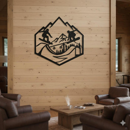 Snowboard Jumpers Metal Wall Art - Country Proud USA