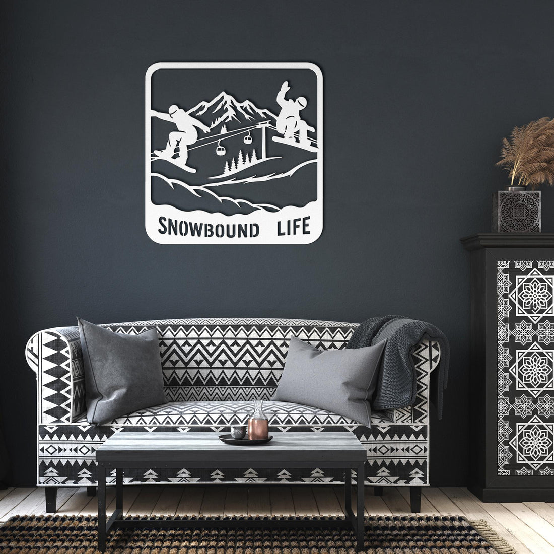 Snowbound_Life_Metal_Wall_Art_White_Dark_Living_Room_Mockup.png