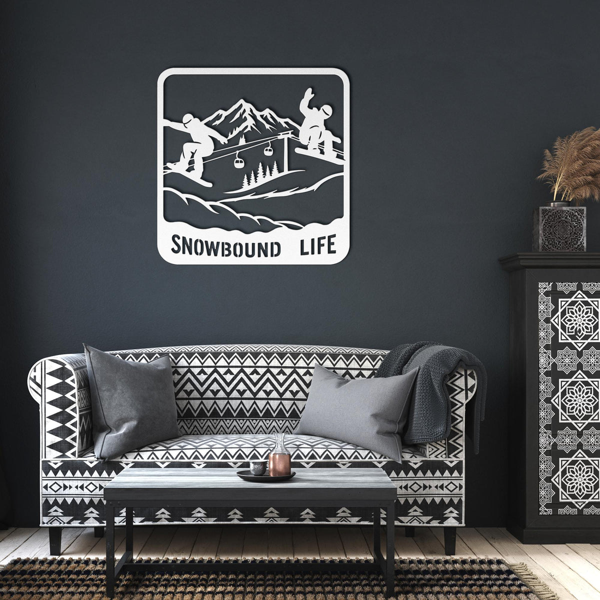 Snowbound_Life_Metal_Wall_Art_White_Dark_Living_Room_Mockup.png