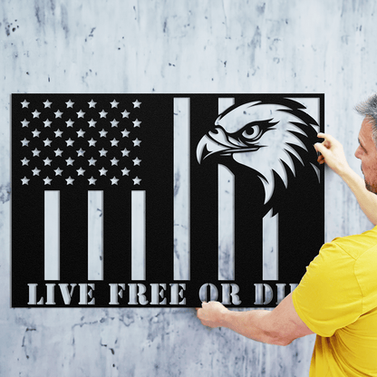 US Civil Peace Flag Metal Wall Art