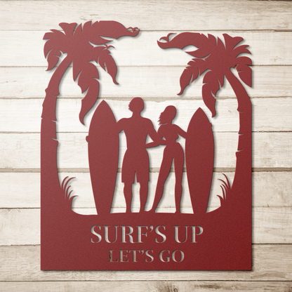 Surfs_Up_Lets_Go_Metal_Wall_Art_Red_Simple_Wood_BKGD_Mockup.png