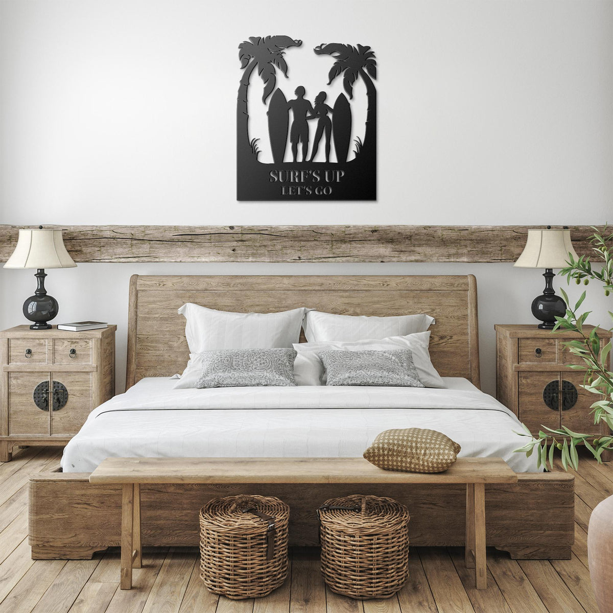 Surfs_Up_Lets_Go_Metal_Wall_Art_Black_Farmhouse_Bedroom_Mockup