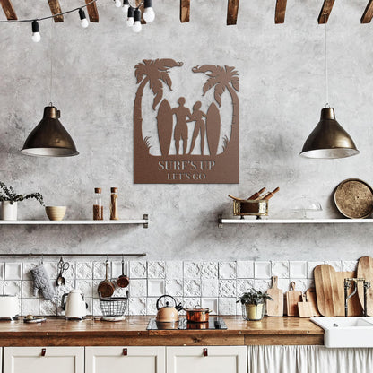 Surfs_Up_Lets_Go_Metal_Wall_Art_Copper_Rustic_Kitchen_Mockup