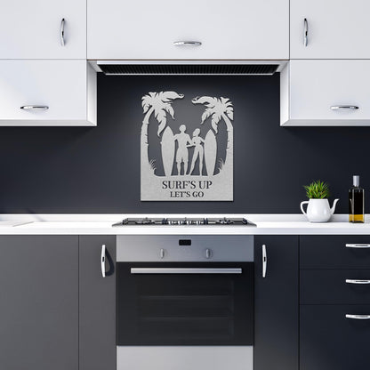 Surfs_Up_Lets_Go_Metal_Wall_Art_Silver_Dark_Kitchen_Mockup