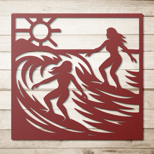 Surfer_Girls_Ride_the_Waves_Red_Simple_Wood_BKGD_Mockup.png