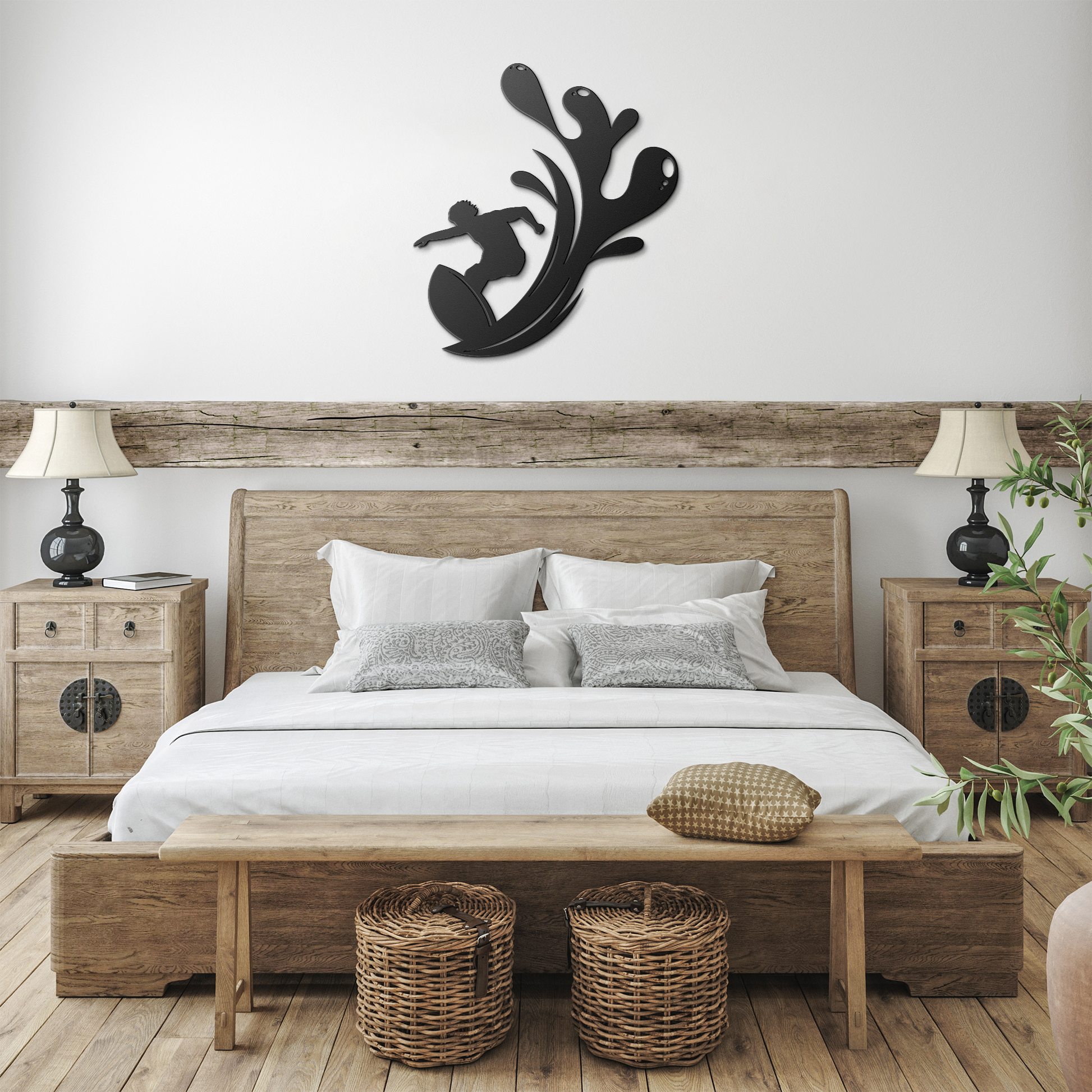 Surfer_Splash_Metal_Wall_Art_Black_Farmhouse_Bedroom_Mockup.png