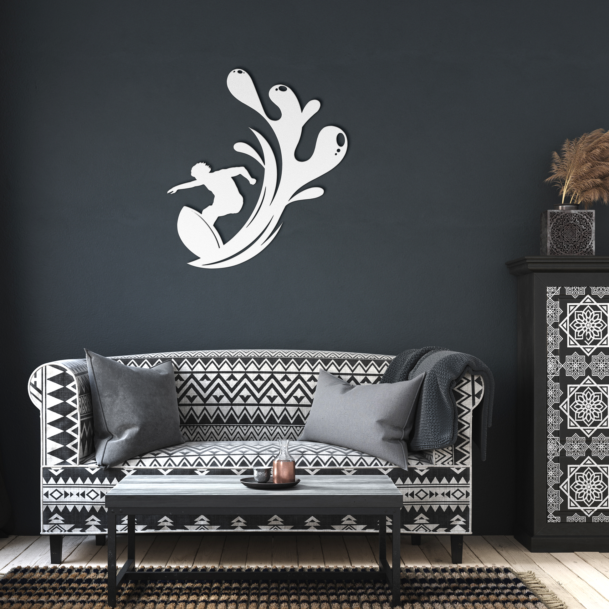 Surfer_Splash_Metal_Wall_Art_White_Dark_Living_Room_Mockup.png
