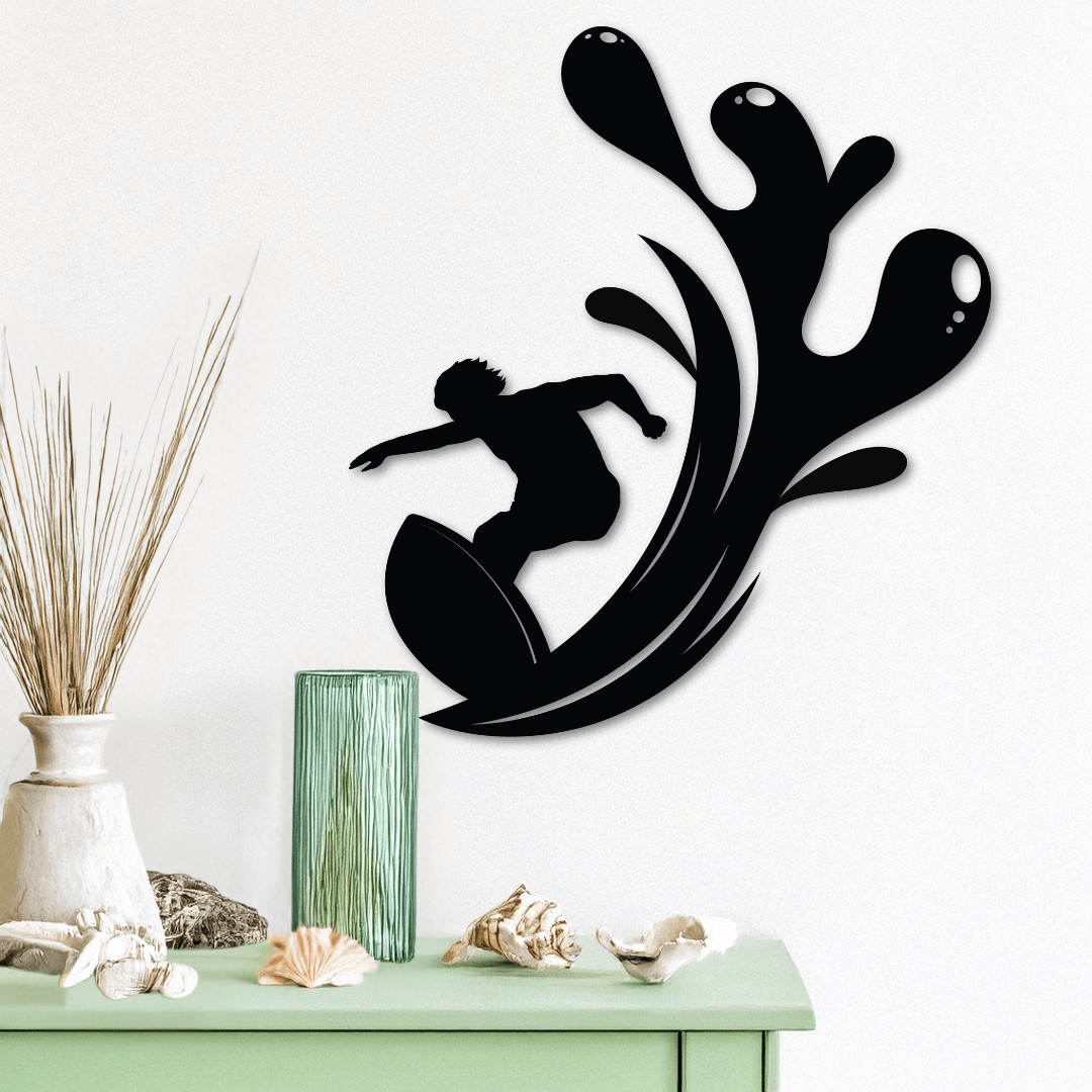 Surfer Splash Spray Arc Wall Art
