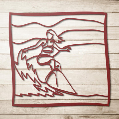 Surfing Girl Wall Art - Country Proud USA