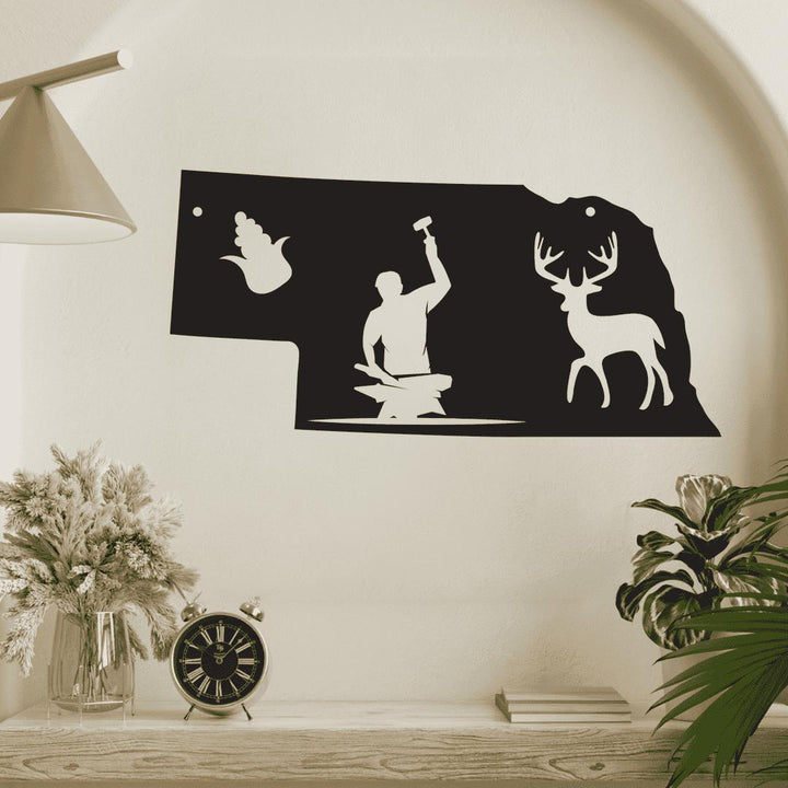 The Cornhusker State Nebraska Metal Wall Art