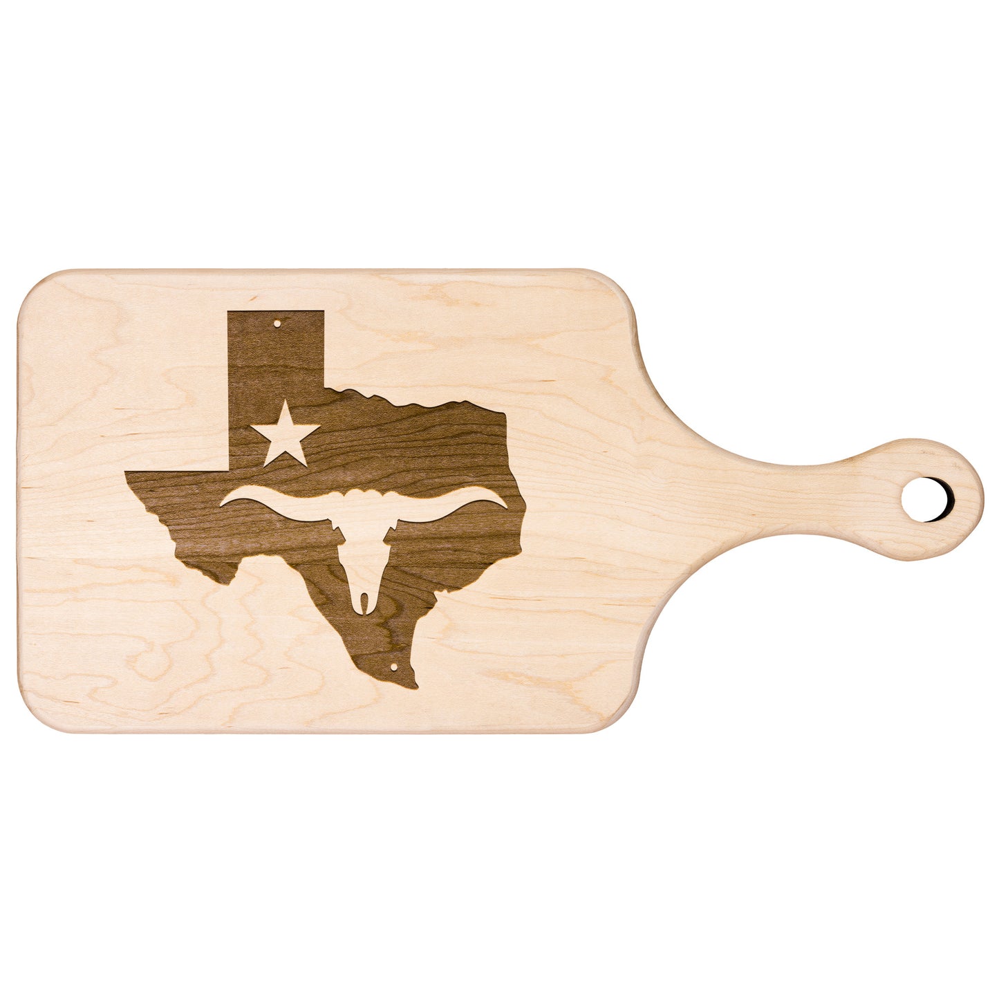 The Lone Star State Texas Hardwood Paddle Cutting Board - Country Proud USA