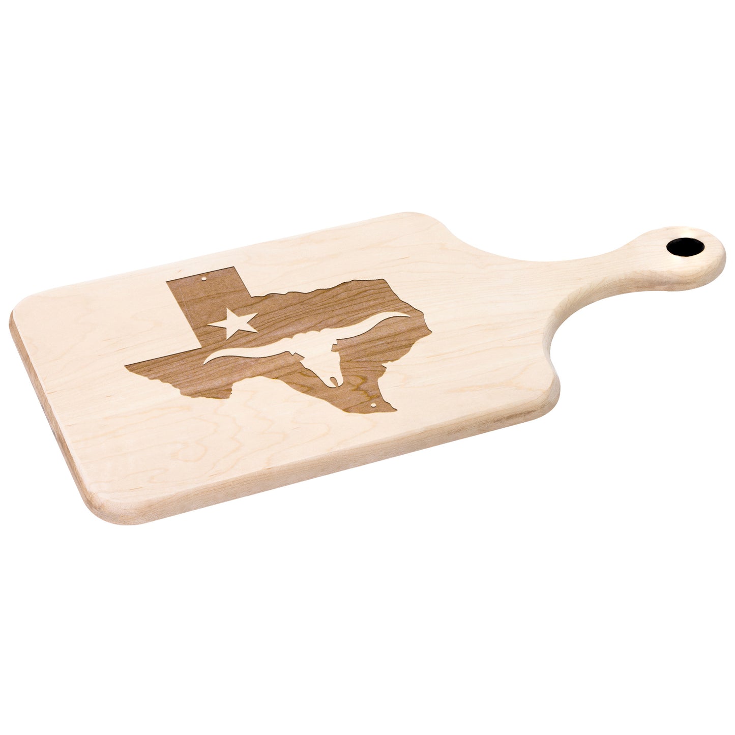The Lone Star State Texas Hardwood Paddle Cutting Board - Country Proud USA