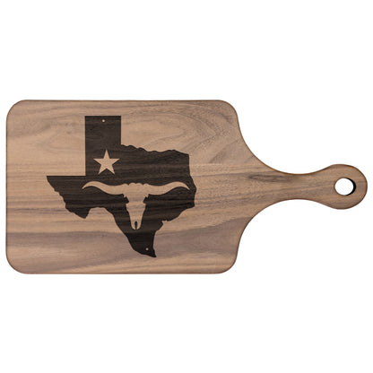 The Lone Star State Texas Hardwood Paddle Cutting Board - Country Proud USA