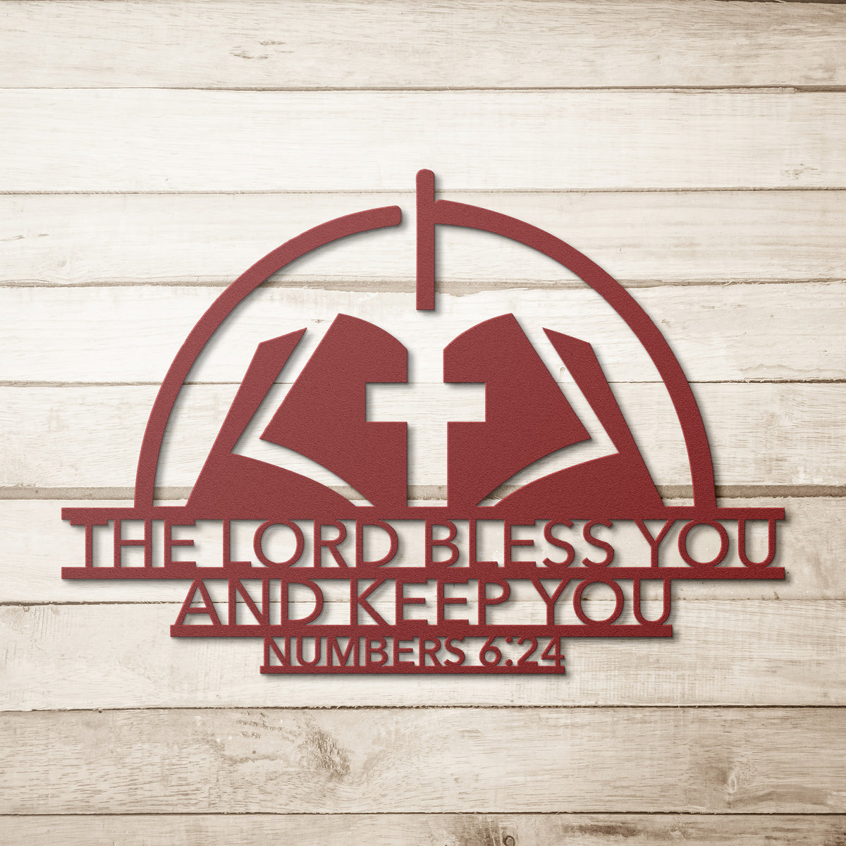 The Lord Bless You and Keep You Metal Wall Art