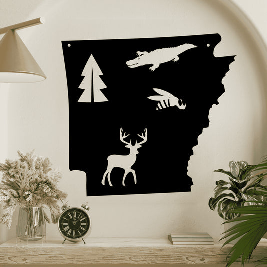 The Natural State Arkansas Metal Wall Art