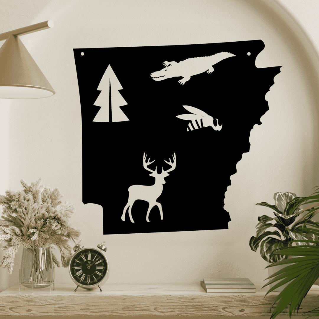 The Natural State Arkansas Metal Wall Art