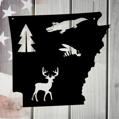 The Natural State Arkansas Metal Wall Art