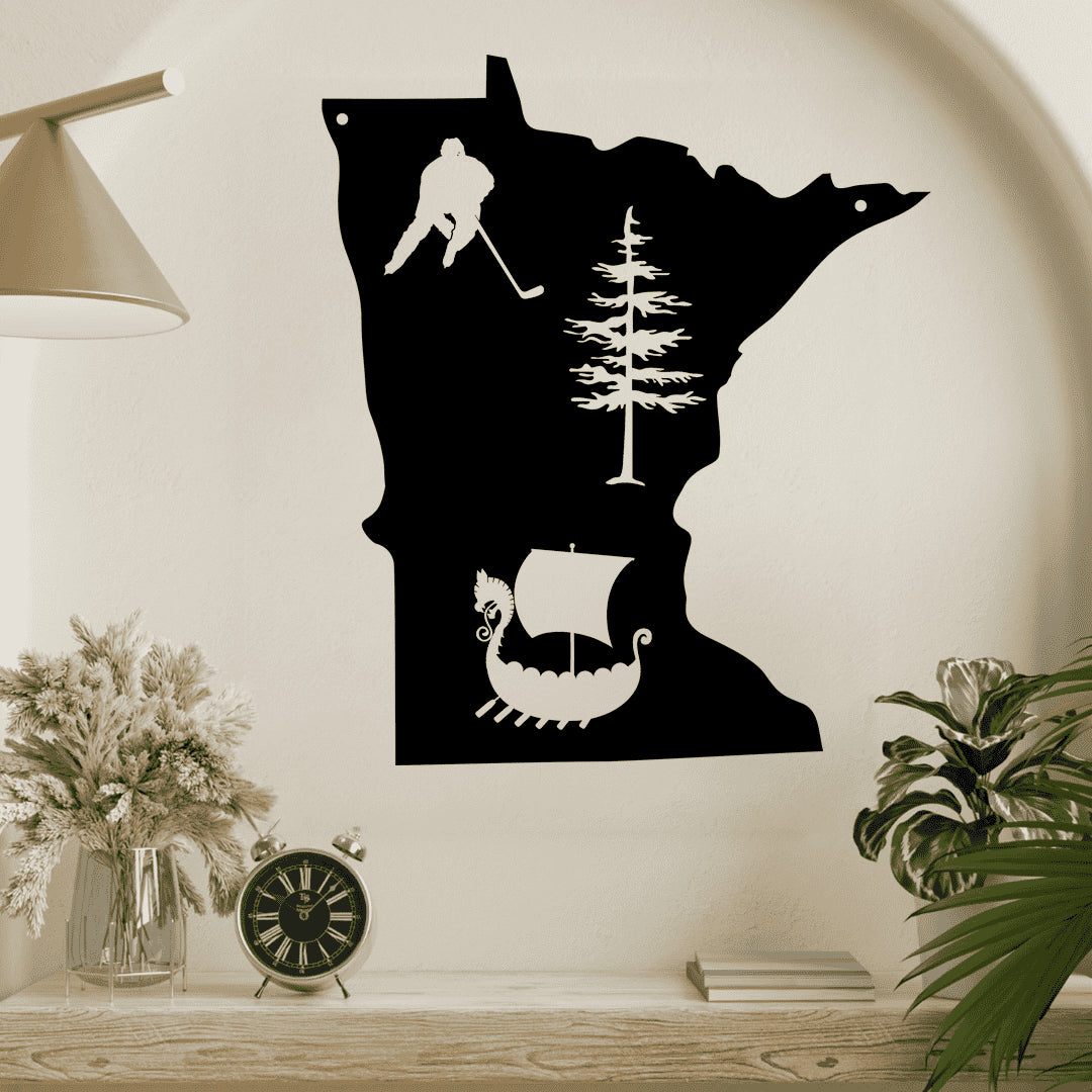 The North Star State Minnesota Metal Wall Art