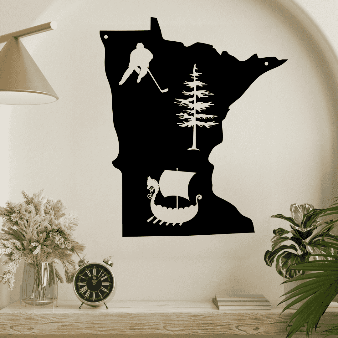 The North Star State Minnesota Metal Wall Art