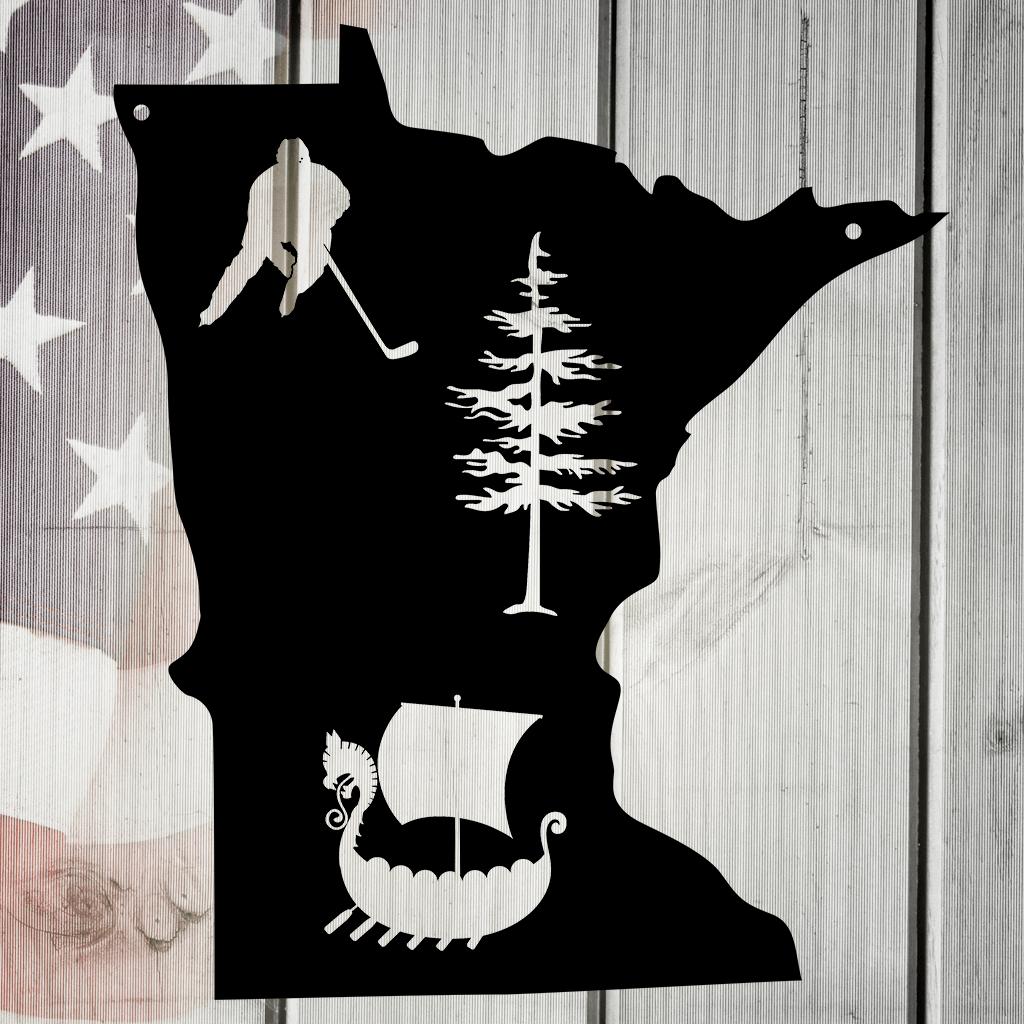 The North Star State Minnesota Metal Wall Art
