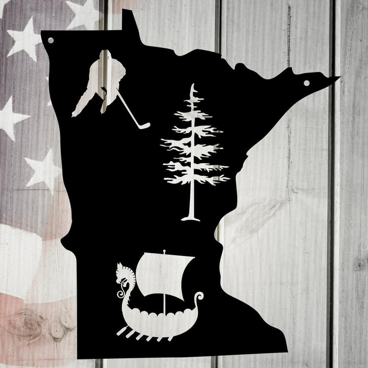The North Star State Minnesota Metal Wall Art