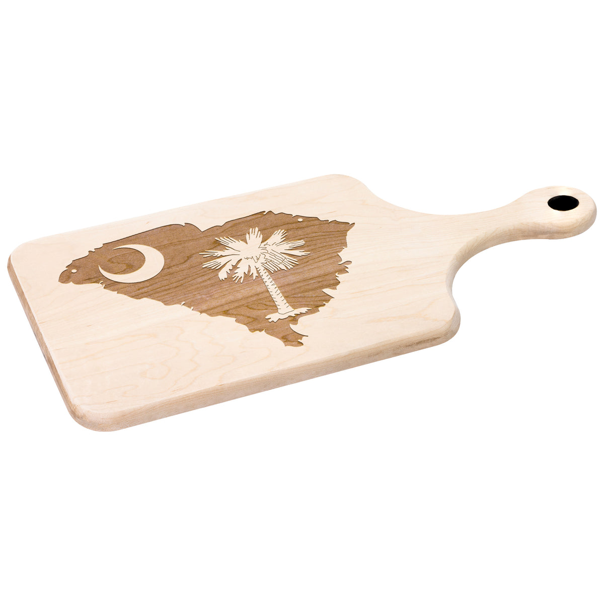 The Palmetto State South Carolina Hardwood Paddle Cutting Board - Country Proud USA