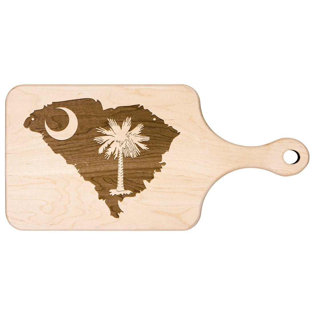 The Palmetto State South Carolina Hardwood Paddle Cutting Board - Country Proud USA