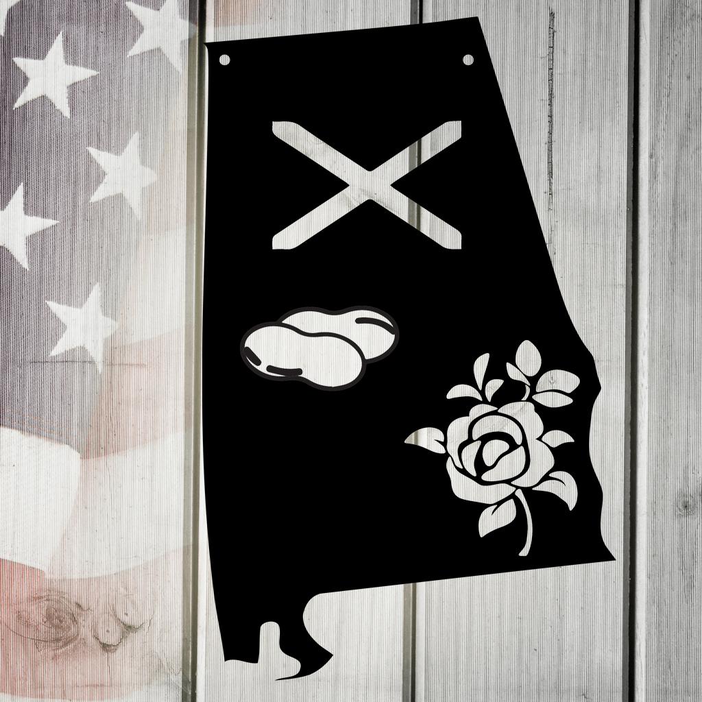 The Yellowhammer State Alabama Metal Wall Art