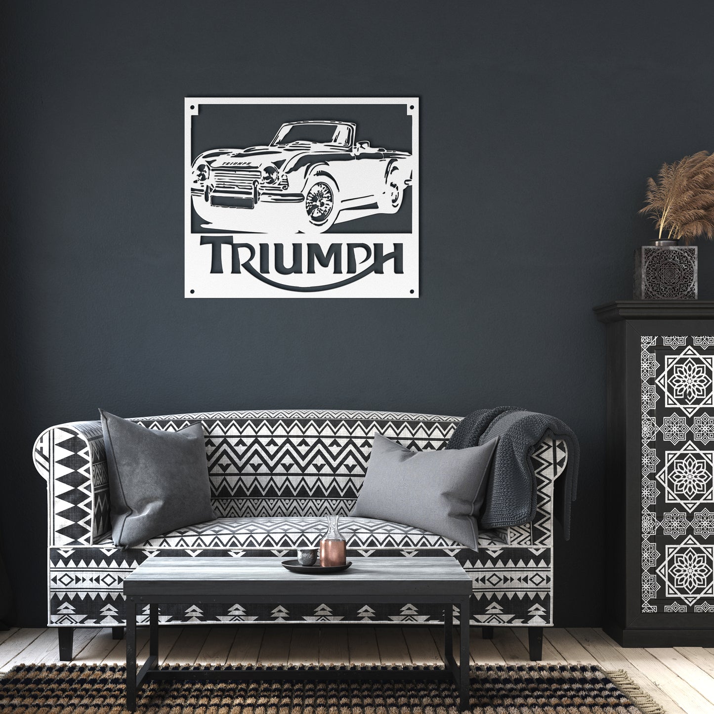 Triumph_TR4_Metal_Wall_Art_White_Dark_Living_Room_Mockup.png