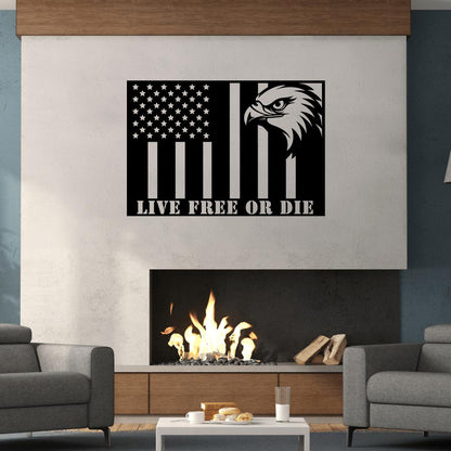 US Civil Peace Flag Metal Wall Art