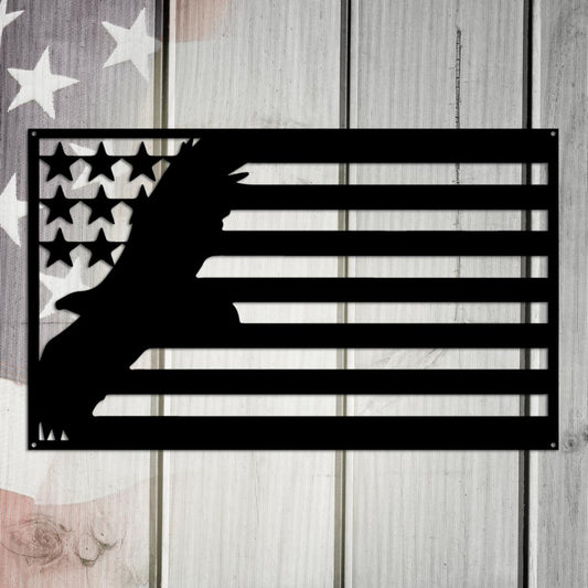 USA Eagle Flag Metal Wall Art Home Decor