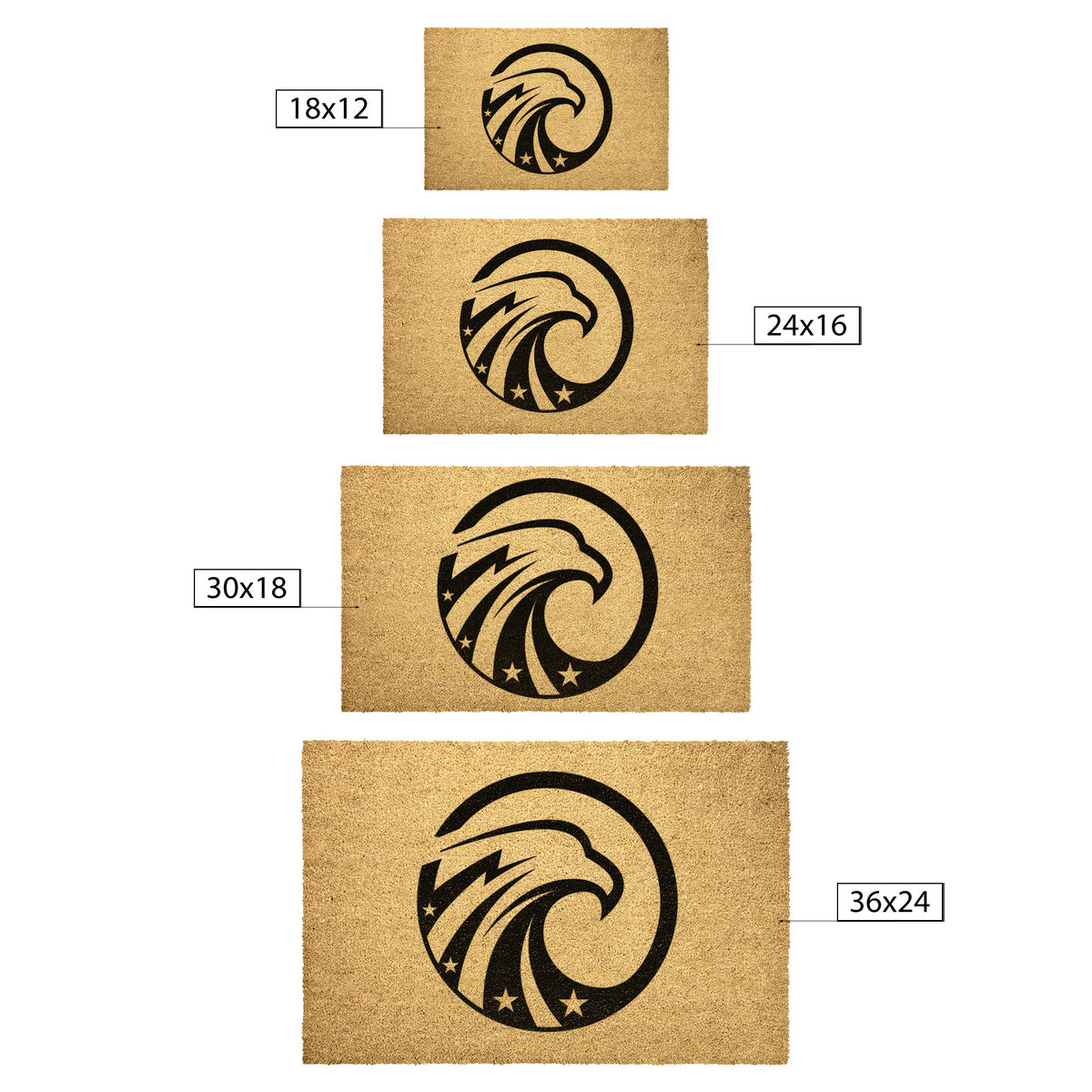 USA Eagle with Stars Coir Doormat