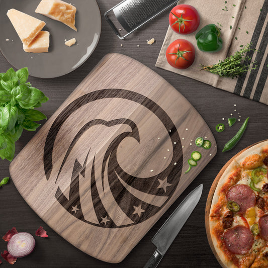 USA Eagle with Stars Hardwood Cutting Board